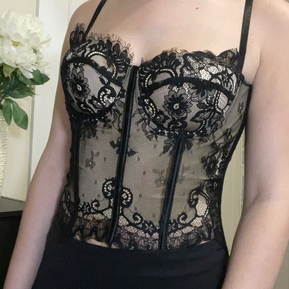 Black Lace Corset top